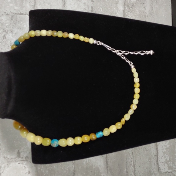 Jay King Yellow Agate/Turquoise Bead Necklace - Picture 3 of 5